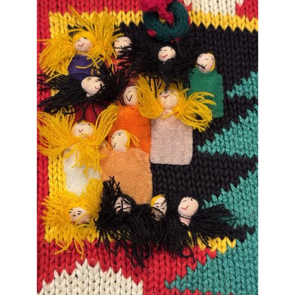 Raquel’s Collection Vintage Ugly Christmas Sweater 3D Santa Clause - Picture 5 of 11